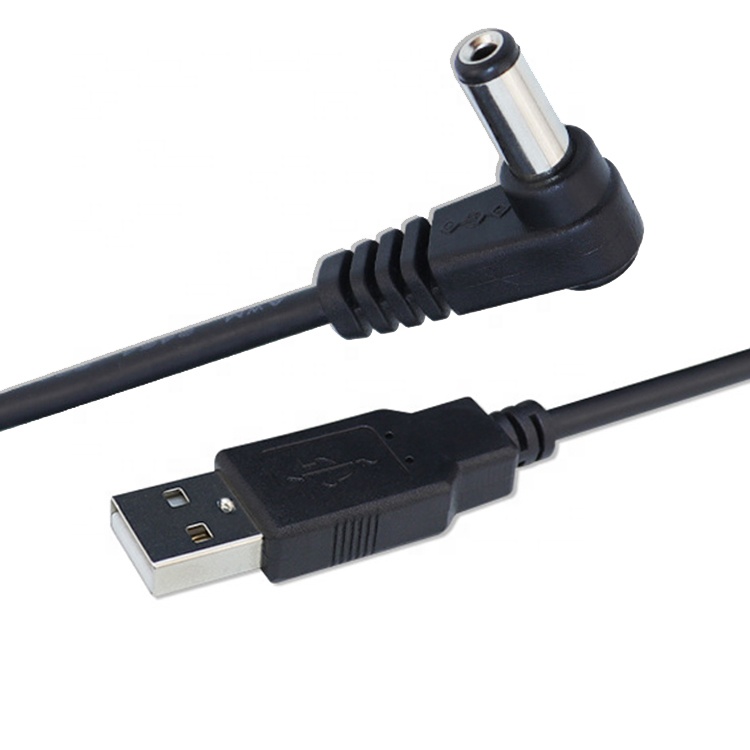 90 Degree Angle 5.5x2.1mm 5.5x2.5mm 1.35x3.5mm USB to 5V DC Jack Charging Power Cable