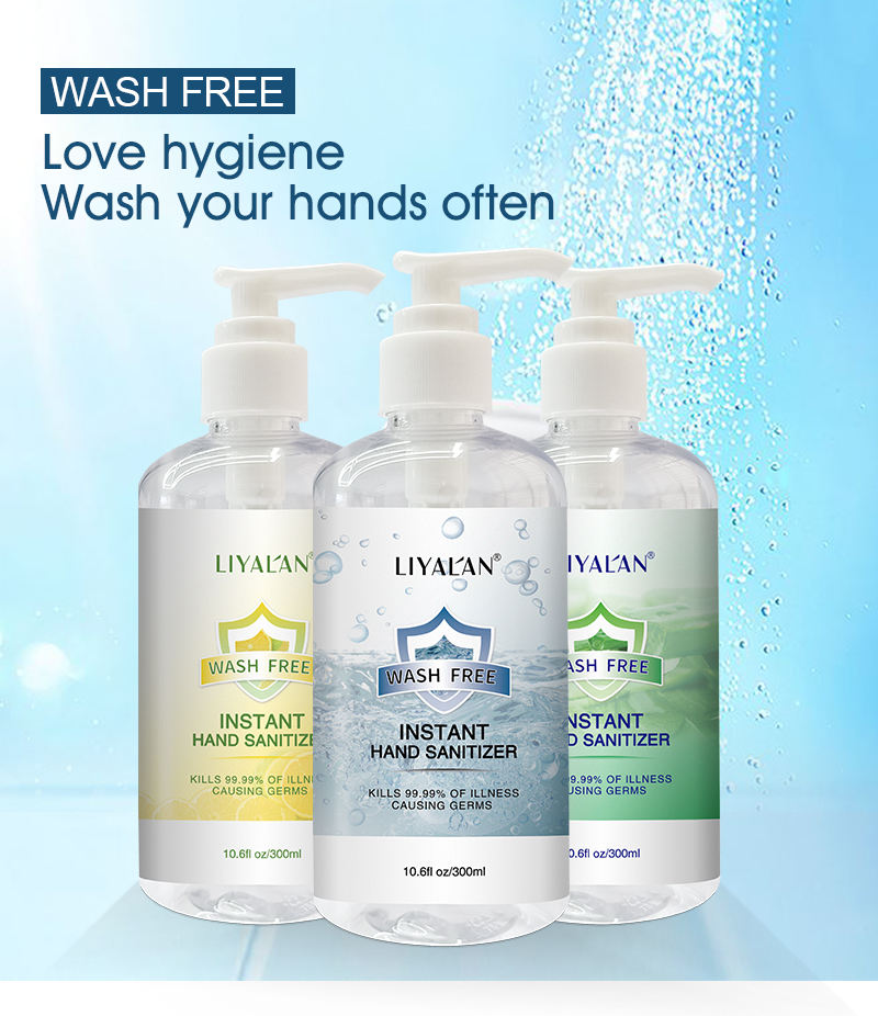 Waterless 300ml Hand Sanitizer 75% Alcohol Liquid Hand Sanitizers