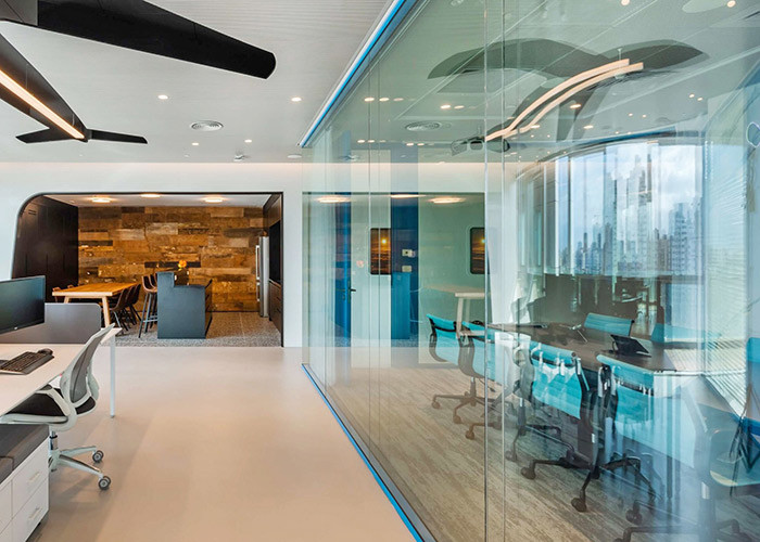 Transparent Glass Partition Wall European Style Office Partition Wall Easy Install Colorful