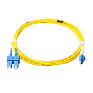 Wholesale 9/125um Duplex single mode CATV optic fiber patch cord 1M LC UPC-SC UPC from china suppliers