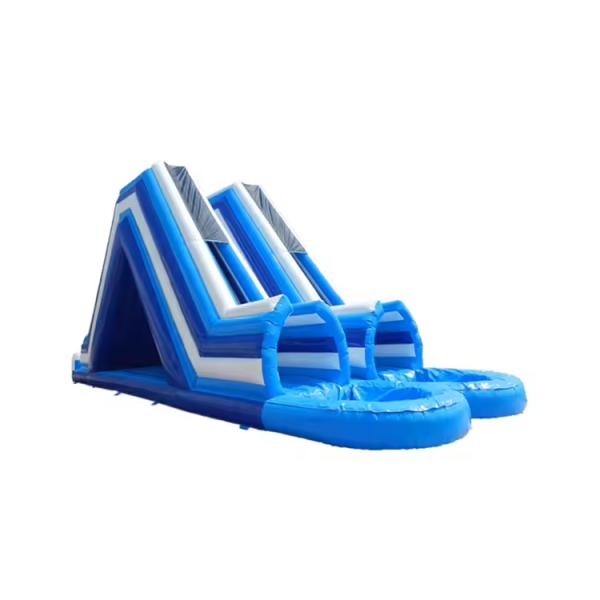 Indoor Water Inflatable Slide with Large Double Lane and Wet Combo Pool