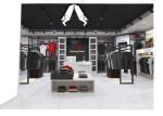 Casual Wear Shop Clothing Display Case , Brand Unique Design Clothes Hanger