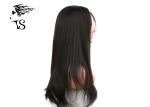 Natural Black Heavy Yaki Straight Human Straight Lace Front Wigs With 100%