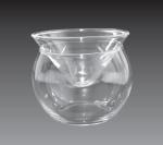 Caviar sea food cooler glass server with high quality glass material and logo