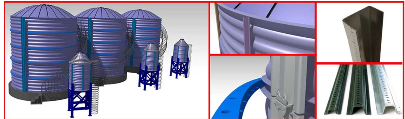 1.5mm-3mm Steel Silo Roll Forming Machine With 15 Roller Stations