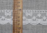 White Embroidered Lace Trim For Smocked Dress / Lace Ribbon Embroidery Fabric