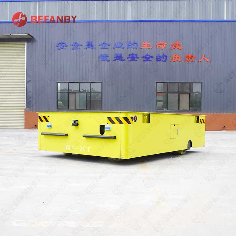 Large Capacity Trackless Transfer Carts In Steel Factory