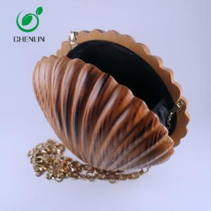 Wholesale ISO9001 Shell Leather And Wood Bag Handmade Carving Artwork from china suppliers