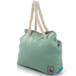 Green Reusable Custom Cotton Tote Bags , Womens Tote Handbags For Daily