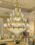 OEM ODM Luxury Large Contemporary Foyer Chandeliers With High Grade Crystal