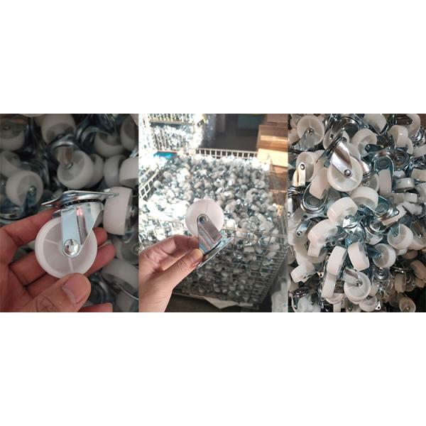 2in 66lbs White PP Direction Wheel Rigid Light Duty Casters For Sale