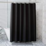 Clear Black color Walmart Bathroom Disposable Plastic PEVA bath shower curtain