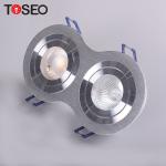 Double Head Aluminium Ceiling Downlight 7w Satin Nickel Round LED Spotlight