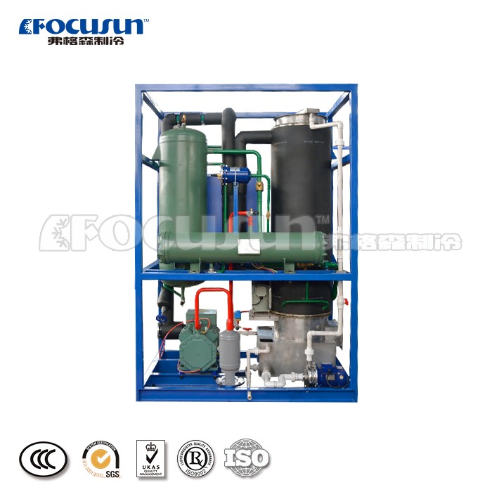 10 Tons Water-Cooled Tube Ice Making Machine with in Need of R404a/R22 Refrigerant