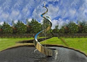 Wholesale Decorative Artistic Water Fountains / Stainless Steel Outdoor Fountains For Garden from china suppliers