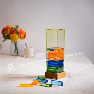 Wholesale Handmade Luxury Limited Edition Light Up Lucite Neon Jumbling Tumbling Tower from china suppliers