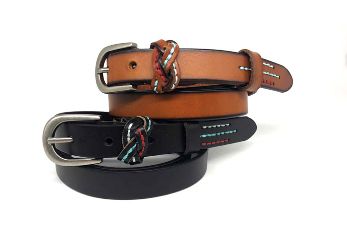 23mm Width Casual Jeans Women Genuine Leather Belt
