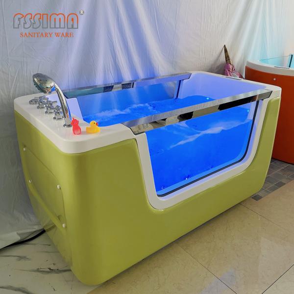 Customized Infant Spa Tub Swim Equipment Acrylic Baby Massage Bathtub With LED