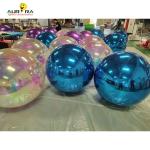 Giant Silver Inflatable Mirror Ball PVC For Christmas Wedding Party Decor