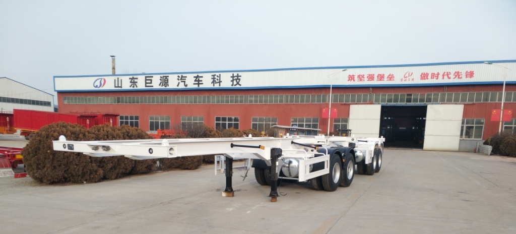 13000X2500X3090 mm Steel 3 Axles Bi-Train Tandem Semi Trailer for Container Loading