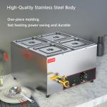 Electric Heat Preservation Soup Pool 2-Pan Food Warmer 565*380*275mm 10kg for