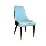 Modern Ash Wood Frame Leather Dining Chair for Customized Home Dine Room