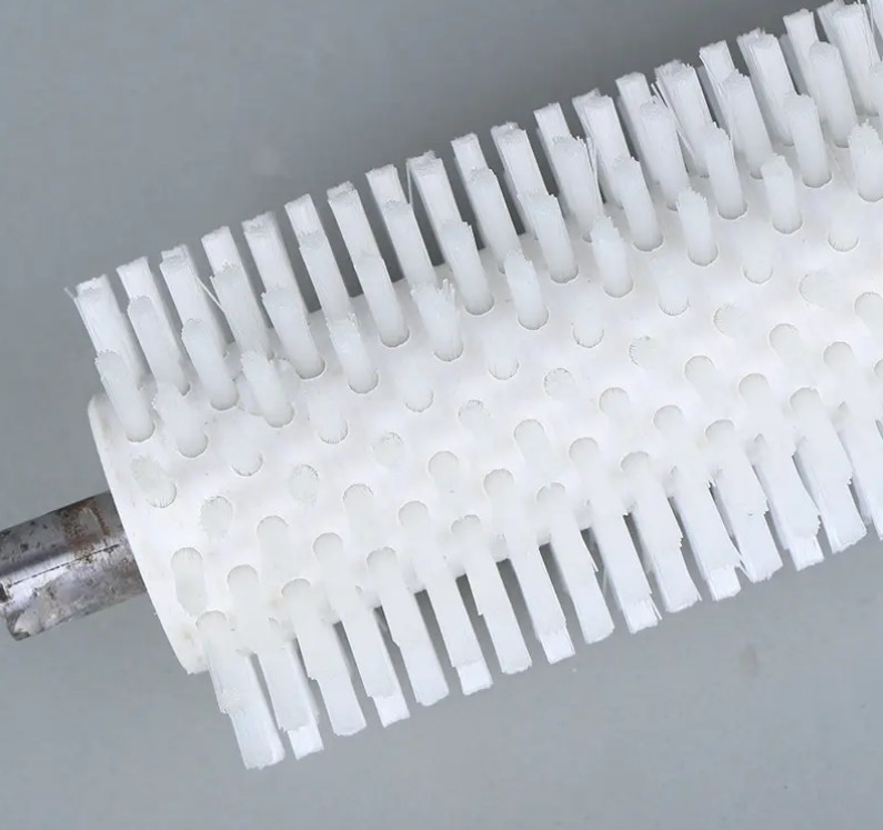 Industrial Motorized Rotary Sweeping Conveyor Belt Cleaner Polishing Grinding Function Roller Brushes