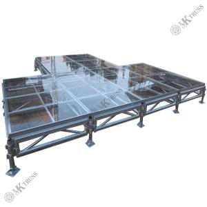 Wholesale Easy Setup Stage Truss with 18mm Plywood or Tempered Glass Top Aluminum Alloy 6061-T6 from china suppliers