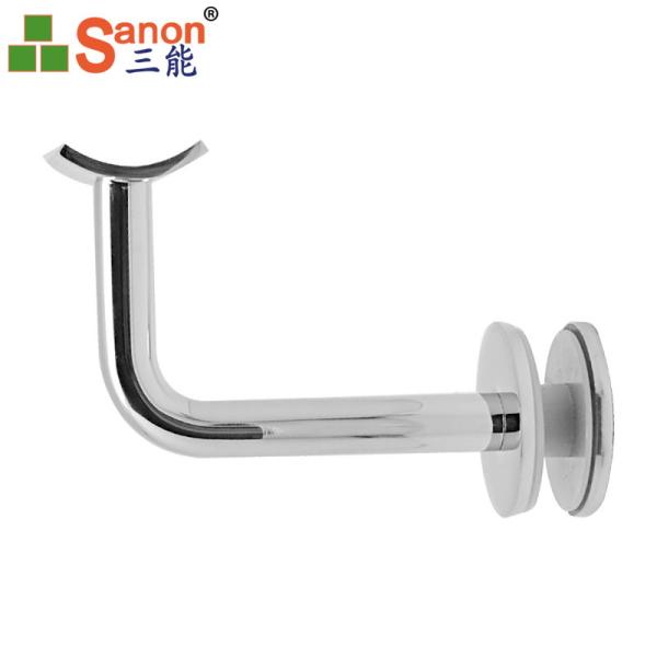 Commercial Stainless Steel Handrail Fittings Hollow Pipe Wall Deck SS Angle