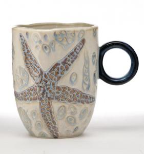 China Animal Pattern Decoration Ceramic Mug Cup Cute Handmade Mugs Hand Built Cups on sale