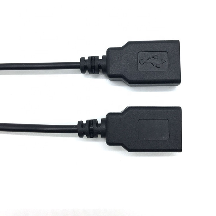 Male Female USB 2.0 Type A Plug to Free End Tinned Open Pigtail Wire Charger Cable for LED Strip