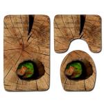 Pets Universal Toilet Lid Cover Bathroom Mat 3 Piece Set Non Slip