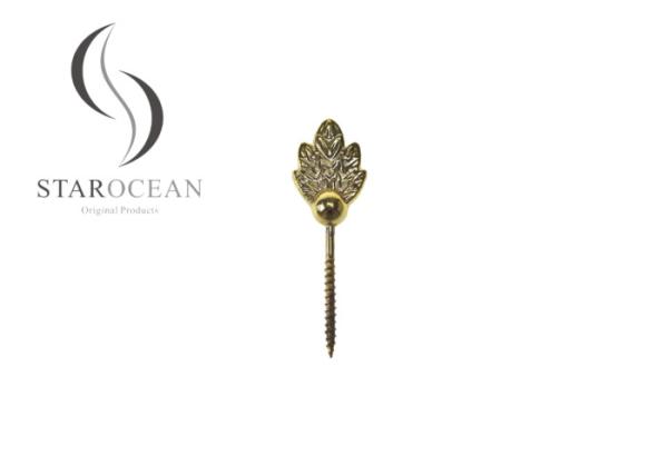 Floral Pattern Coffin Decorative Screws 45mm or 55mm Metal Section Length PS07