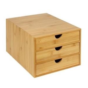 Wholesale Popular Bamboo Office Supplies , Desktop Tidy A4 Bamboo Storage Drawers Organizer from china suppliers