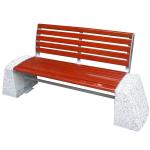 Modern Courtyard Outdoor Wooden Bench Furniture With Mild Steel Camphor Wood
