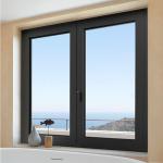 Double Tempered Glass Aluminum Casement Window Powder Coated Aluminum Windows