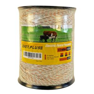 Wholesale Electric Fence Wire with 9 Strands Stainless Steel Conductors for Reliable Conductivity, 3mm Diameter Portable Electric Fence Polywire, UV and Rust from china suppliers