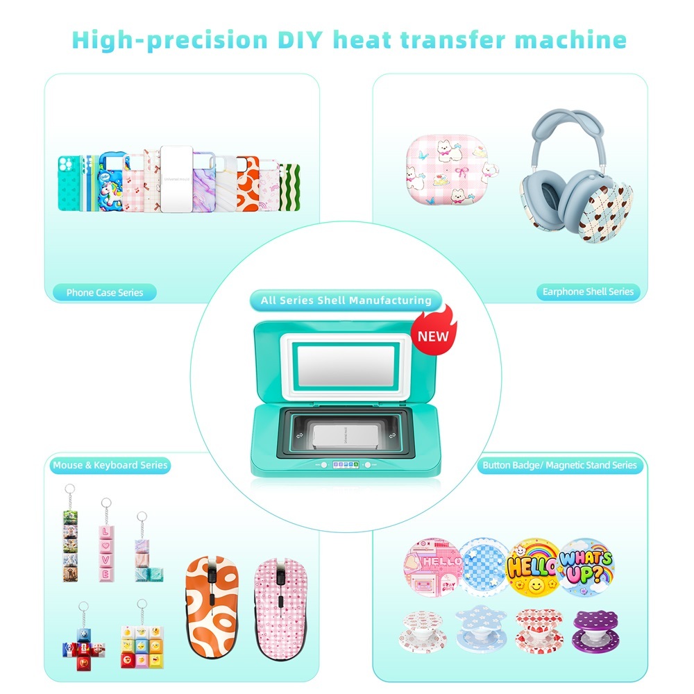 Universal Mold Wholesale Order Support for Mobile Phone Back Cover 3D Vacuum Heat Transfer Phone Case Transfer Machine