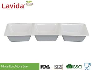 Wholesale Waterproof Melamine White Serving Tray High Temperature Tolerance Phthalate Free from china suppliers