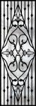 Galvanized Steel Remarkable Inlaid Door Glass For Building Hand Forged