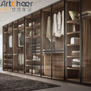 Wholesale Bedroom Design Walk In Wardrobe Closet With Modern Design And Aluminium Frame Glass Door from china suppliers