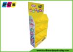 Three Shelves Corrugated Pop Retail Cardboard Displays For Drawing Board