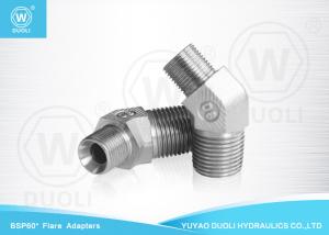 Wholesale 45° Elbow BSP / BSPT Male Thread Hydraulic Flared Tube Fittings 60° Cone Seat from china suppliers