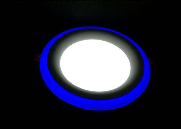 Stylish Cambered Surface 18w+6w Concealed 2 Color White+Blue Round LED