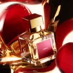 Ruby Glass Perfume Bottle Cosmetic Packaging 50ml With Gold Cap For Luxury