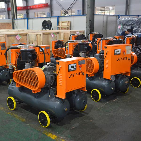 159cfm 6bar Double Tank Belt Driven Air Compressor For Stone Quarrying