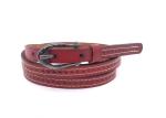 Adjustable Dress Casual Skinny Womens Genuine Leather Belt With Punching And