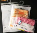 Logo Printing Plastic PVC Hook Bag 0.2MM Thickness For Clothes Packing