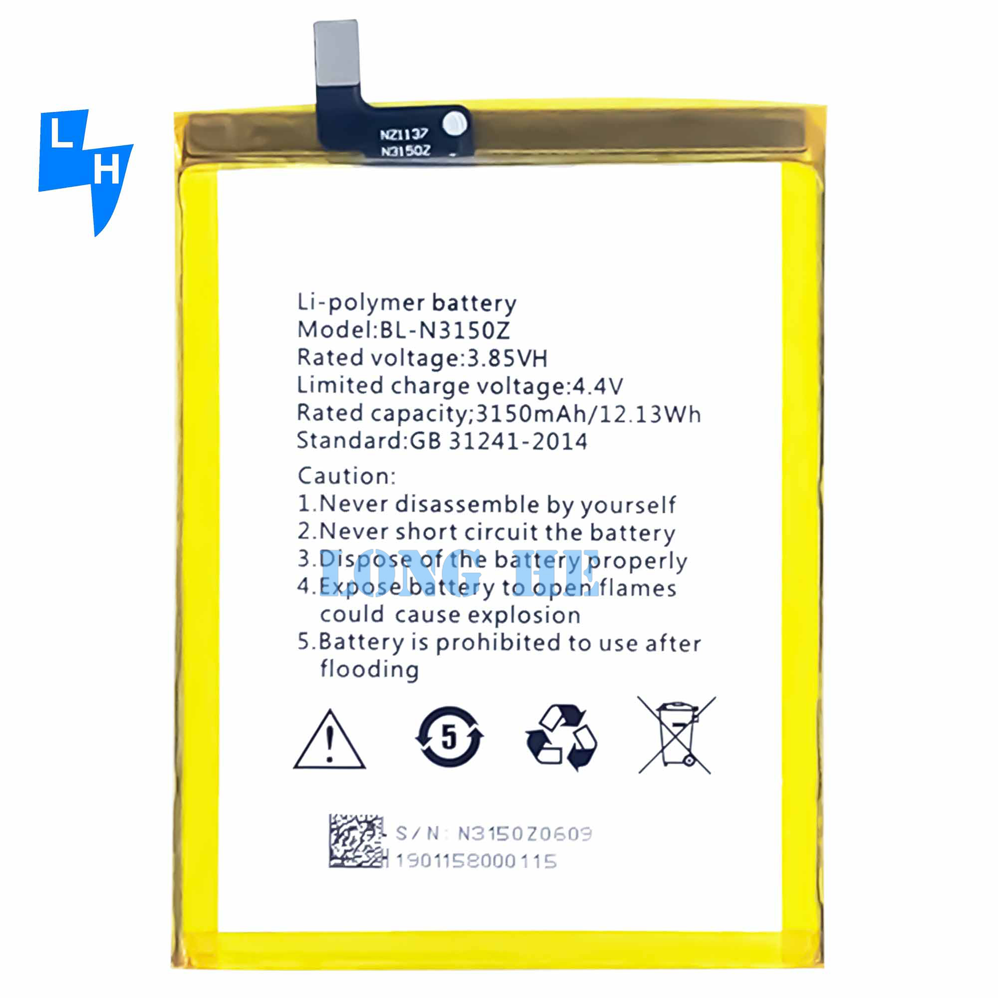 Gionee S6s BL-N3150Z Smart Phone Battery and 100% Compatible Rechargeable Batteries