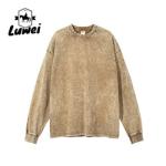Oversized Heavyweight Cotton Hoodie Dropped Shoulder Embroidery Sweatshirt